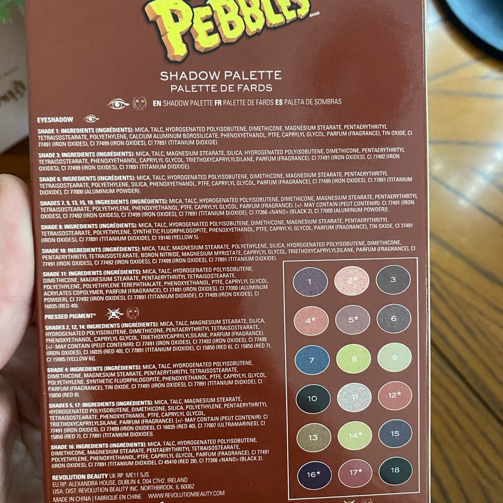 Revolution Beauty Cocoa Pebbles Eyeshadow With Matching Flinstones Makeup Bag - Picture 9 of 9